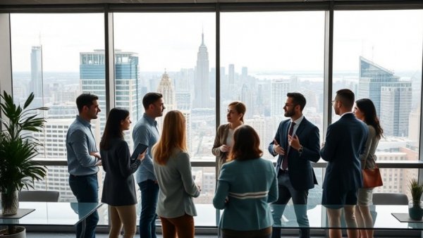 Corporate professionals discussing Suncor Energy shareholder returns strategy in office.