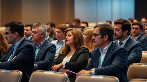 International delegates deeply engaged at global climate conference.