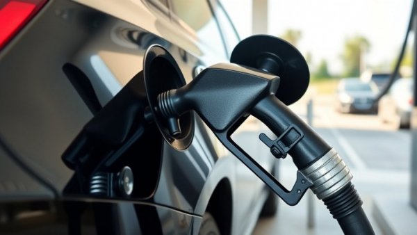 Car refueling at Virginia gas station, illustrating gas tax relief.