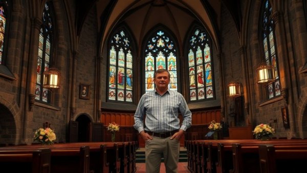 Interior of a historic church in New York, showcasing its architectural design.