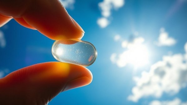 Hand holding capsule with sunlight, representing Vitamin D levels and brain health.