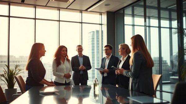 Professionals discussing in a modern office, relating to Trenchant Technologies acquisition unwinding.