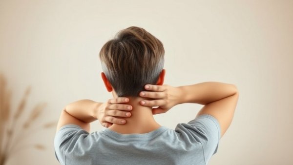 Neck stretch for desk workers in a serene indoor setting.