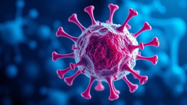 3D illustration of targeted cancer cell treatment with zeaxanthin concept.