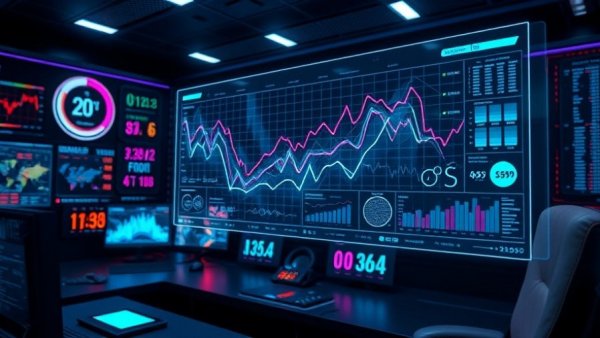 Sovereign AI Technology in financial services with futuristic interface.