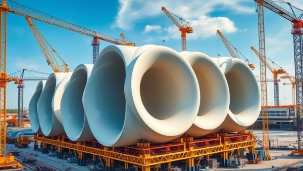 Trump Offshore Wind Deal site with stacked turbine blades.