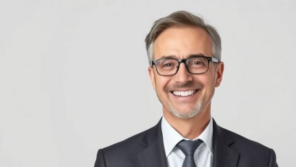 Mary Kay digital transformation: smiling man in a suit and glasses.