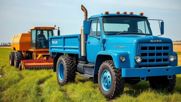 Illinois pesticide warning system depicted with agricultural machinery and truck in action on a field.