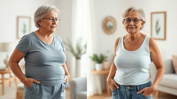 Menopause Weight Loss Coaching success story with before and after images.