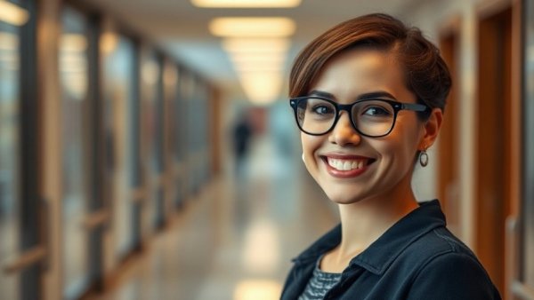 Young woman smiling confidently indoors, No Surprises Act lawsuit dismissal