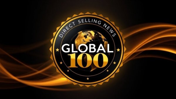 DSN Global 100 Celebration logo on abstract black and gold background.