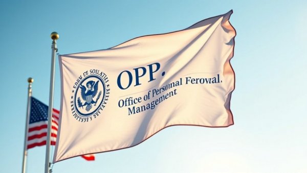 Federal Workers' Health Data Privacy flag concept with US Office of Personnel Management.