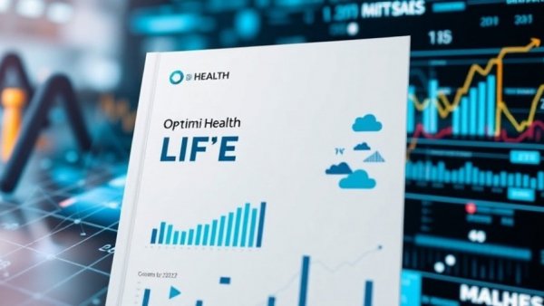 Optimi Health LIFE Offering Document with financial icons and charts on a minimalist design.