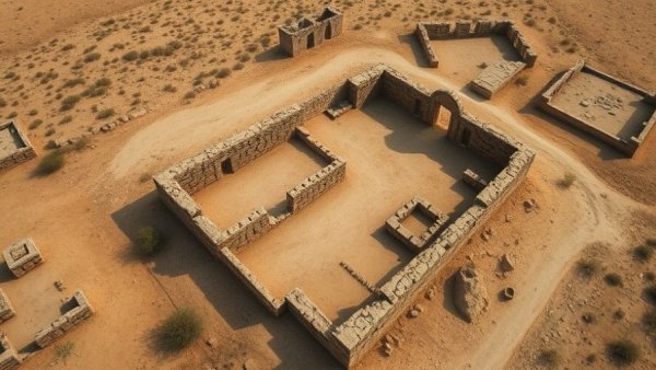 Ancient ruins from above illustrating historical context of Plague of Justinian.