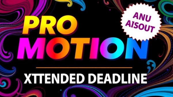 Talk Fusion PRO-motion deadline extended with colorful graphic.