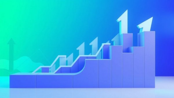 Bachem secures financing depicted with charts and upward arrows in an abstract design.