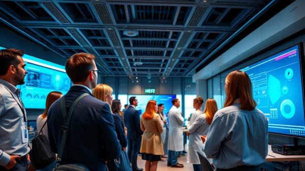 OST-HER2 pharmacodynamic biomarker conference attendees engaged in discussion.