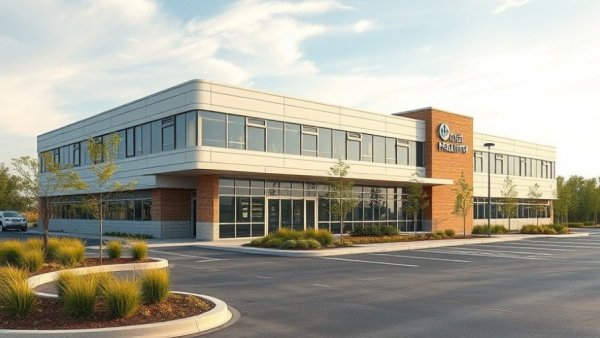 Modern health center reflecting rural health transformation program funding.