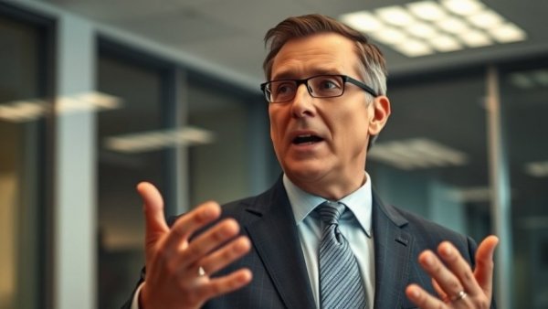 Man in suit speaking about plastic recycling opportunities