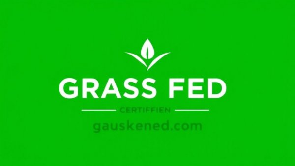 Grass-fed certification logo in vibrant green background.
