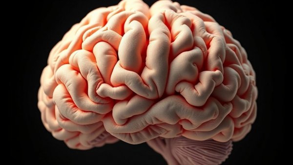 3D rendering illustrating brain cleaning effect through movement, detailed anatomy.