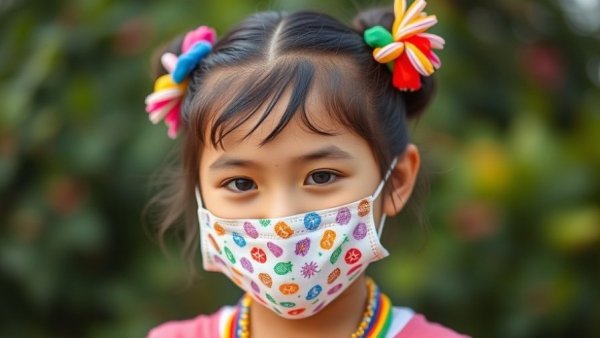 Young girl wearing a mask smiles outdoors, Cypress Resilience Project Instructors Recognition.