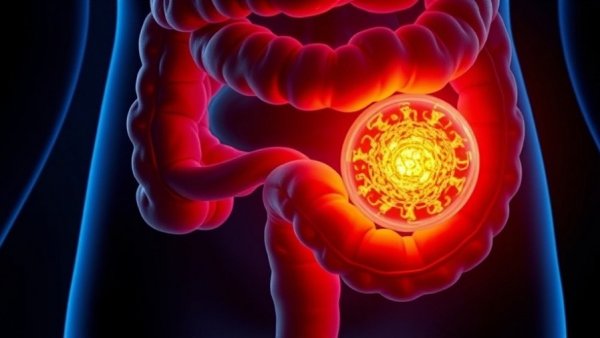 3D illustration highlighting colon cancer tumor, breakthrough treatment concept.