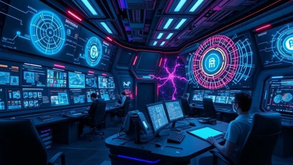 AI-driven energy infrastructure with advanced technology integration.
