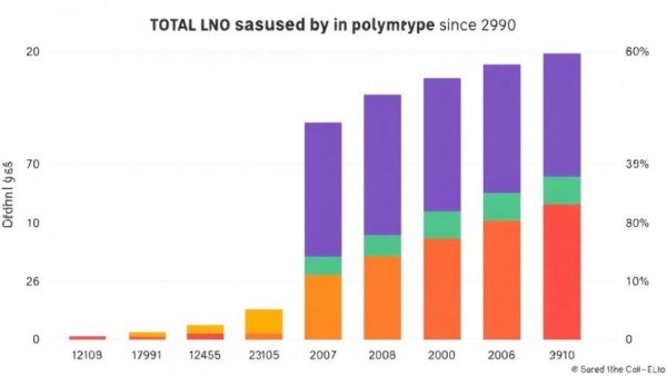 Bar chart of total LNOs by polymer since 1990, PET recycling policy
