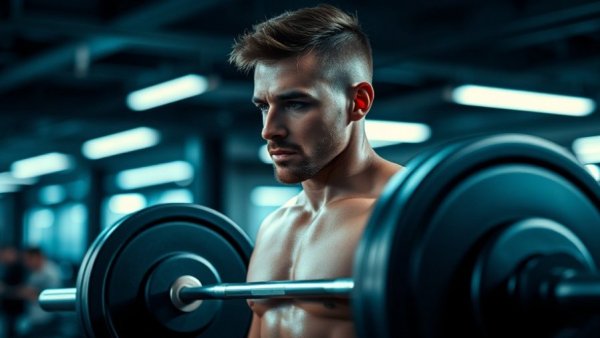 Athletic man deadlifting barbell in gym highlighting benefits for muscle growth.