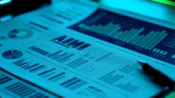 Sleek design of financial report with graphs and charts.