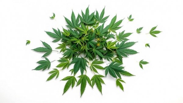 Conceptual image of a head silhouette formed from cannabis leaves, symbolizing cannabis safety for older adults.