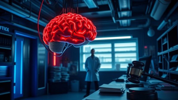 Digital brain in CIA MKUltra mind control lab.