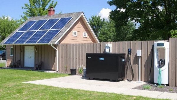 Neighborhood Battery Combined With Solar & EV Chargers