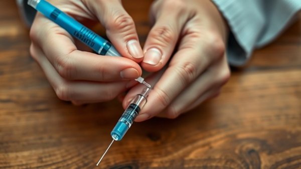 Ozempic injector handled carefully, highlighting psychiatric risks.