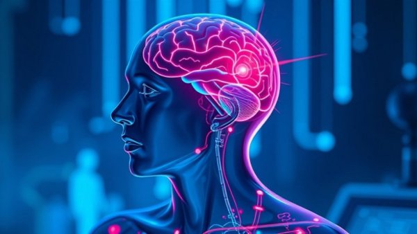 Illustration of brain health with Vitamin B12 highlighting.