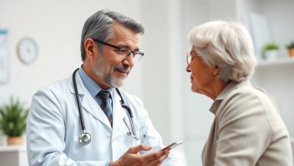 Doctor consulting patient in healthcare setting, highlighting consumerism.