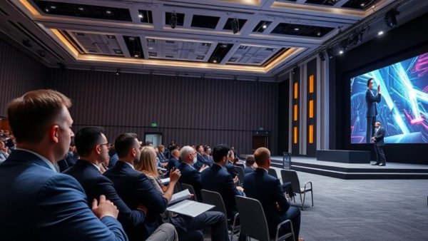 OS Therapies presentation at major conference with audience.