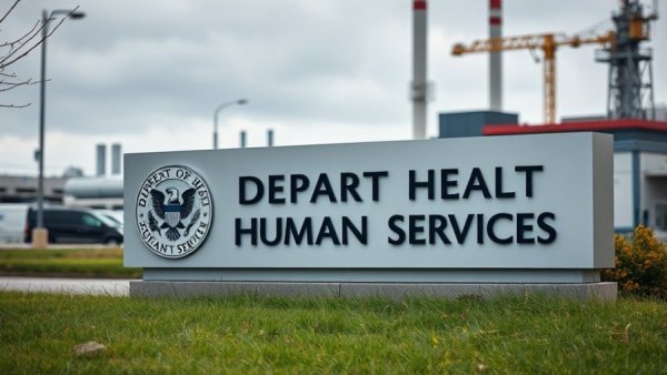 Department of Health and Human Services sign related to Medicaid work requirements.