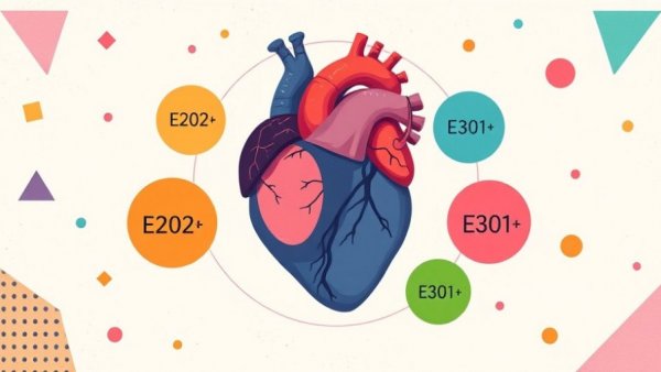 Abstract heart illustration with food preservatives.