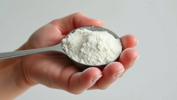 Close-up of collagen scoop highlighting benefits of collagen
