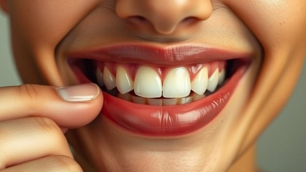 Close-up of healthy gums and teeth showing gum disease prevention