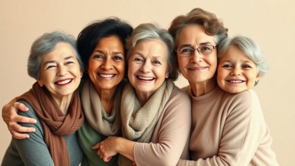Multigenerational family embracing, showcasing genetic factors for healthy aging.