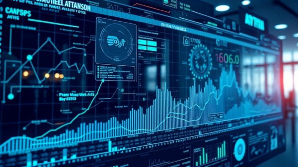 AI productivity tools market growth with digital charts