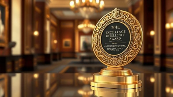 Gold trophy award for patent-driven manufacturing excellence.