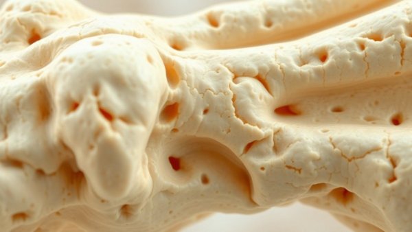 Detailed view of bone structure illustrating osteopenia and bone health