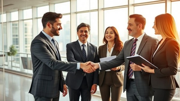 PharmaCorp acquisition pharmacy handshake, business deal visual