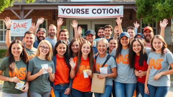 USANA World Service Week volunteers with donations.