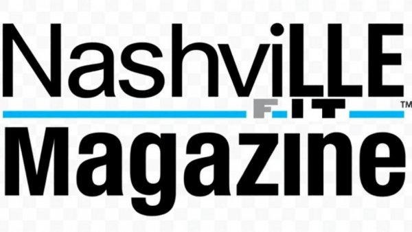 Nashville Fit Magazine logo, black and blue design