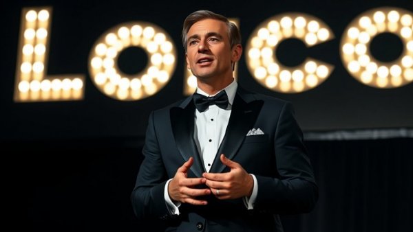 Man at One More International VISION DAY 2026 event presenting on stage